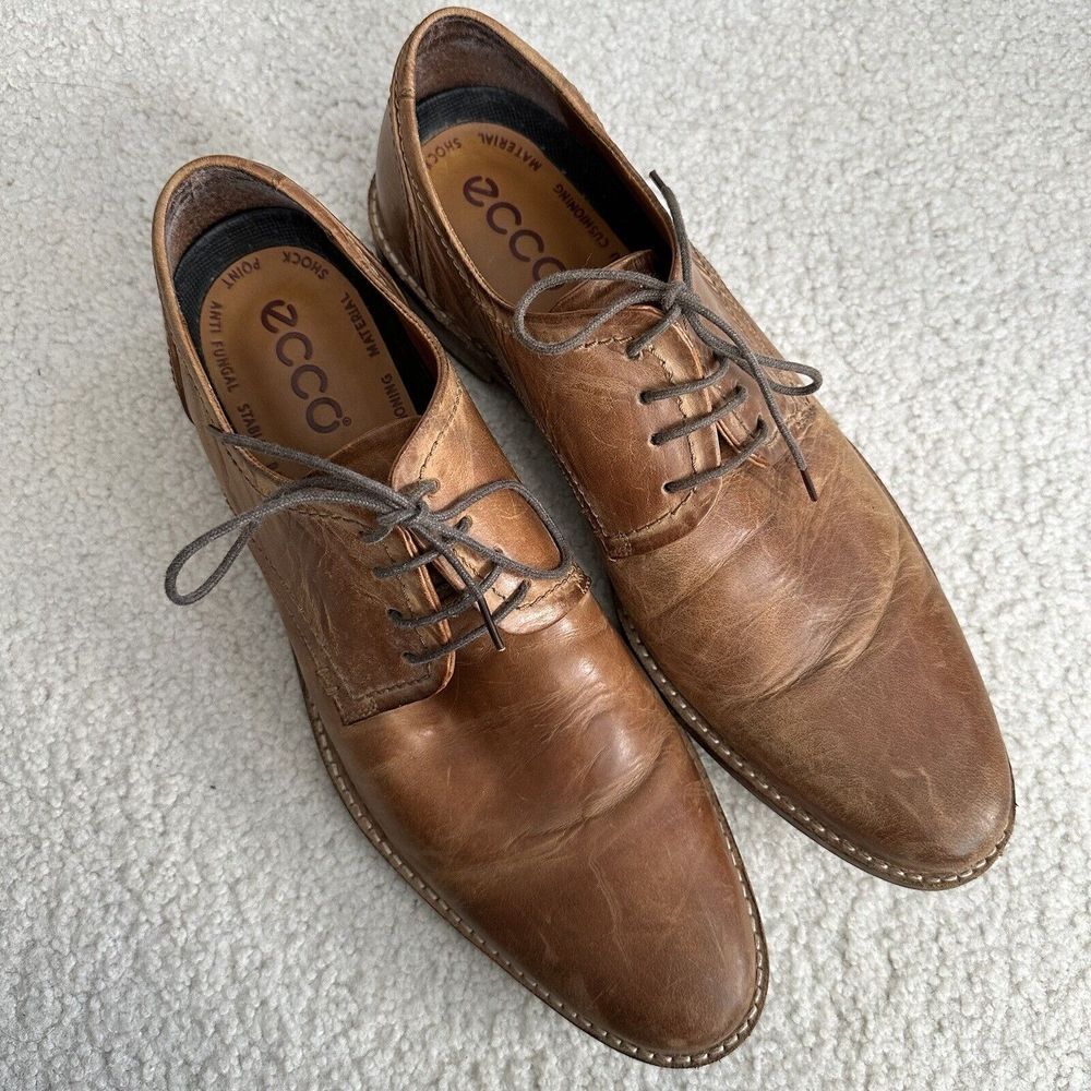 ECCO P-FLYNN‎ 217 Men's  Brown Leather Shoes Size 9.5